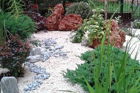 ogródek japoński kraków kamień grys rośliny